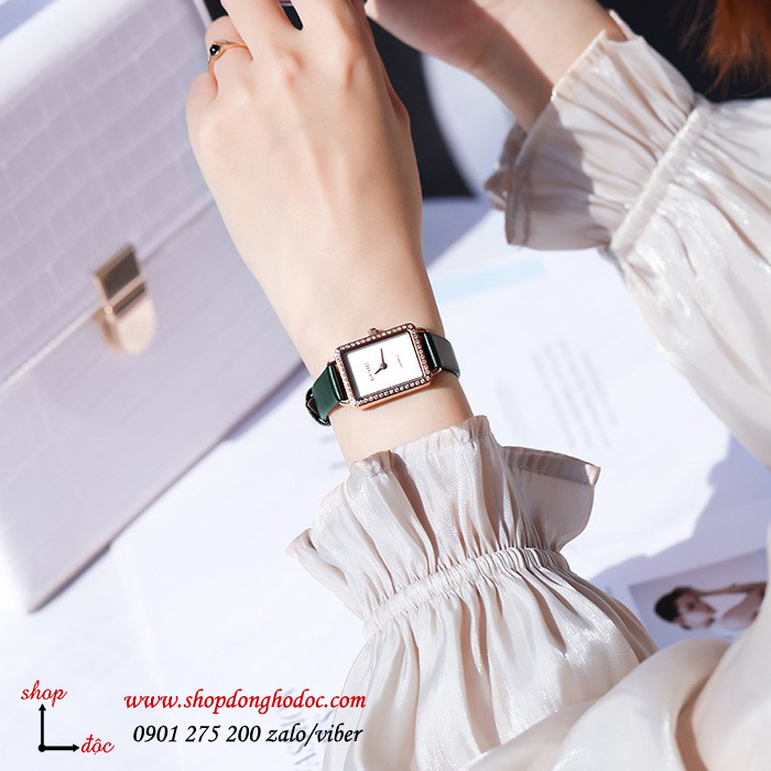Đồng hồ nữ Hanboro vỏ gốm sứ màu trắng chính hãng giá rẻ 36mm - DWatch  Authentic